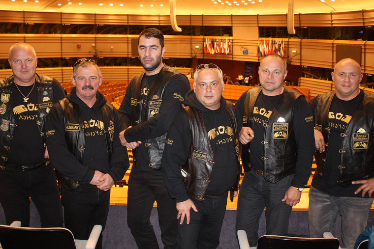 Goy Bikers/Goj motorosok visiting the European Parliament on Mr. Szanyi's dime. 