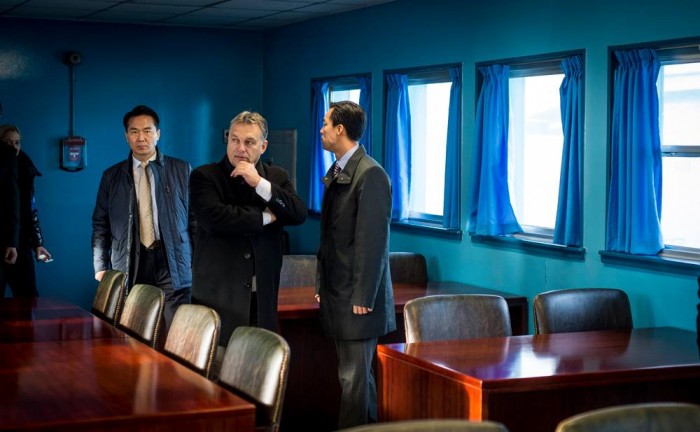 Mr. Orbán in the DMZ, between North and South Korea. Photo: Facebook.