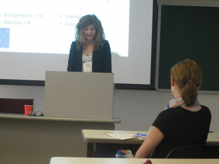 Kristen Csenkey (Student, U of Toronto) presenting on new perspectives on Géza Csáth. Photo: Judy Young-Drache.