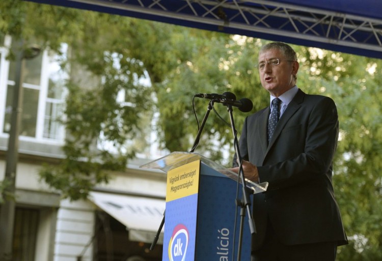 Ferenc Gyurcsány speaking in Budapest on September 13th. Photo: Noémi Bruzák / MTI. 