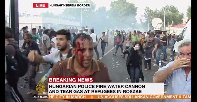 Al Jazeera coverage of the violence in Röszke. 