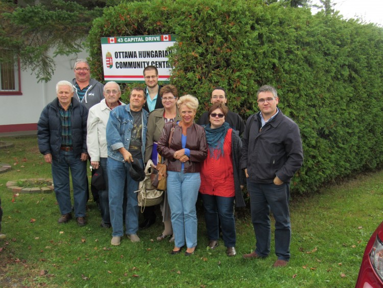 Some of the Hungarians in Ottawa who showed up at the Ottawa Hungarian Community Centre to oppose membership in the National Alliance of Hungarians in Canada. 