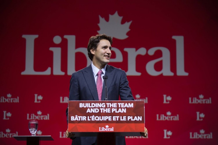 Justin Trudeau, leader of the Liberal Party of Canada.