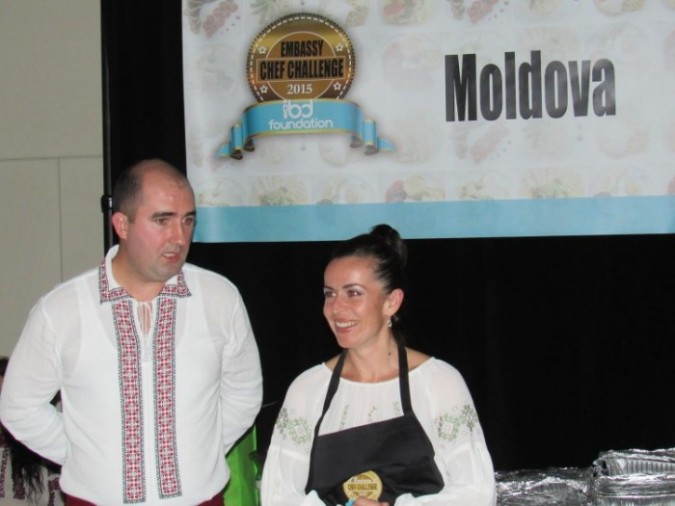 Embassy of Moldova in Ottawa at the Embassy Chef Challenge. Chef Nata Albot is on the right. Photo: C. Adam. 