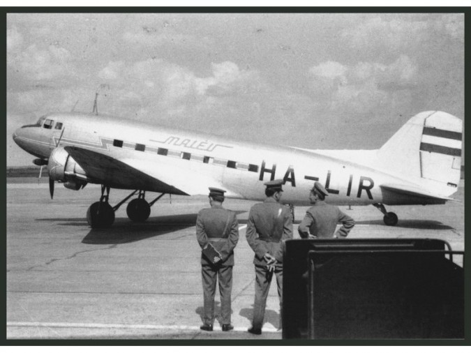 Soviet Li 2 plane flown by MALÉV in the 1950s.