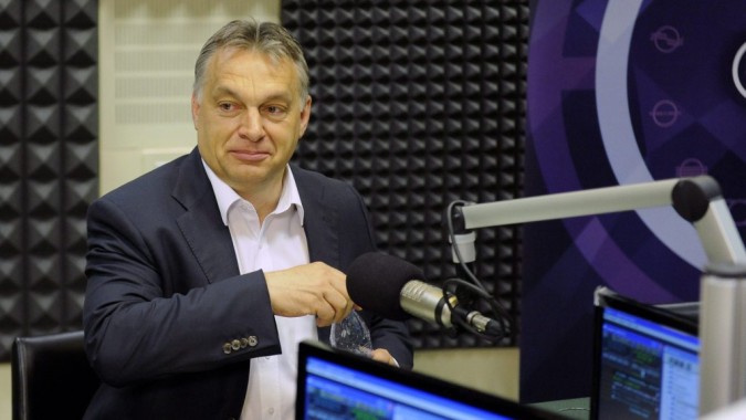 Viktor Orbán speaking on Kossuth Rádió on Friday morning. Photo: MTI