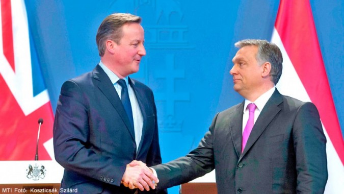 Outgoing Prime Minister David Cameron with Viktor Orbán earlier this year. 