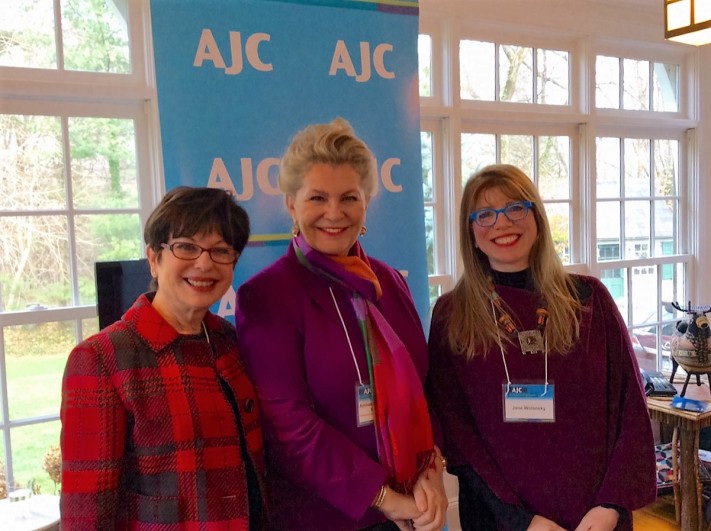 Ambassador Bogyay (in the middle) assured American Jewish Committee (AJC) members that Hungary is committed to the fight against anti-Semitism.