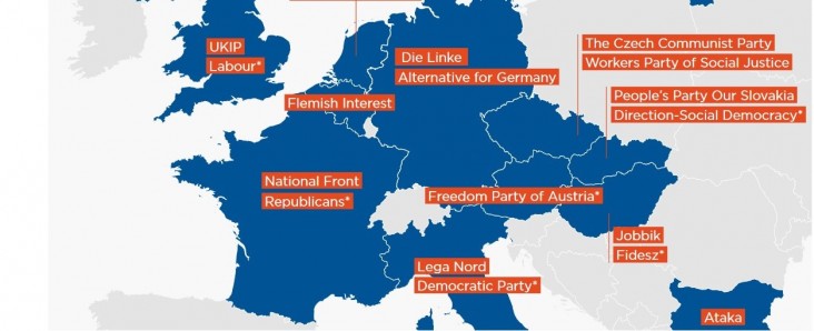 The Atlantic Council’s map of Putin friendly political parties in Europe.