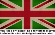 A rendering of the UK flag, referring to the rapidly growing number of Hungarians living in Britain. Hungarians now number over 300,000 in the British capital and are increasingly forming organized diaspora community associations, often through Facebook. Photo: Londoni Magyarok Közösség Facebook group.