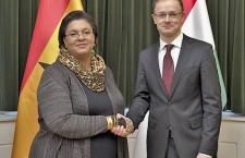 Hanna Tetteh, foreign minister of Ghana and Péter Szijjártó, foreign minister of Hungary.