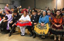 Residents of Őcsény attending a celebration in traditional clothing. Photo: ocseny.hu