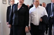 Dr. Ildikó Orosz with Viktor Orbán – visiting Beregovo (Beregszász in Hungarian).