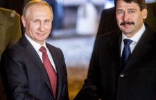 Russian President Putin and Hungary’s President Áder – close ties.