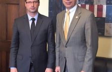 Mr. Gergely Gulyás, minister leading the Prime Minister's Office (left) visiting Rep. Andy Harris