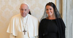 Katalin Novák with Pope Francis